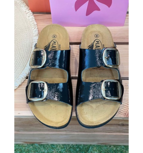 MULES BETTY VERNIS NOIR