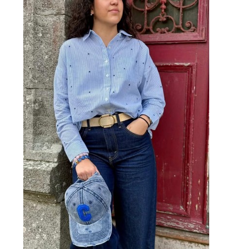 CHEMISE CORALINE - BLEU